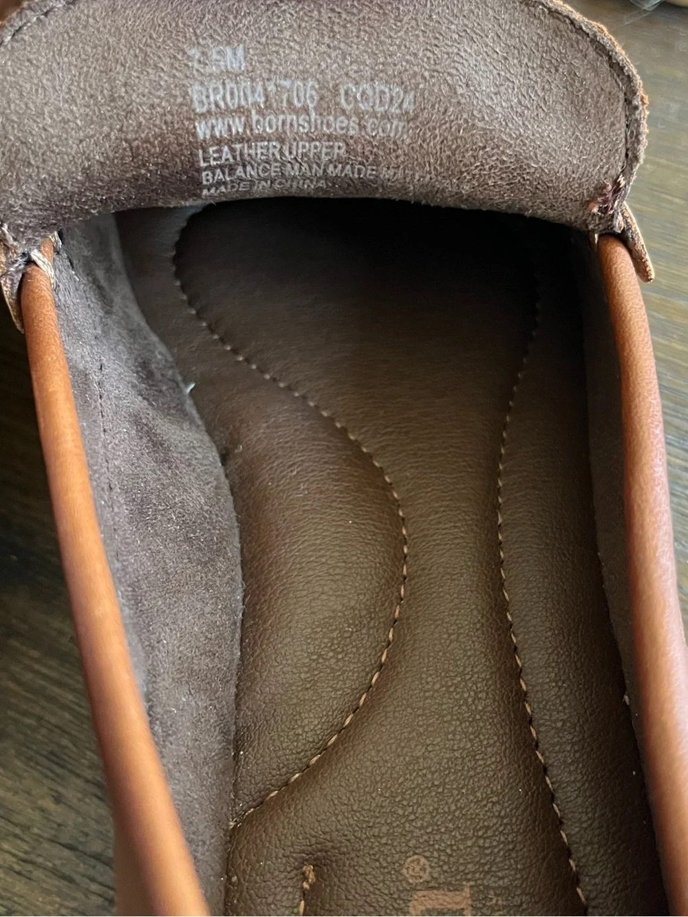 Born SZ 7.5 Carrera Brown Leather Lug Sole Loafer Penny Loafer Women’s | Worn 1x